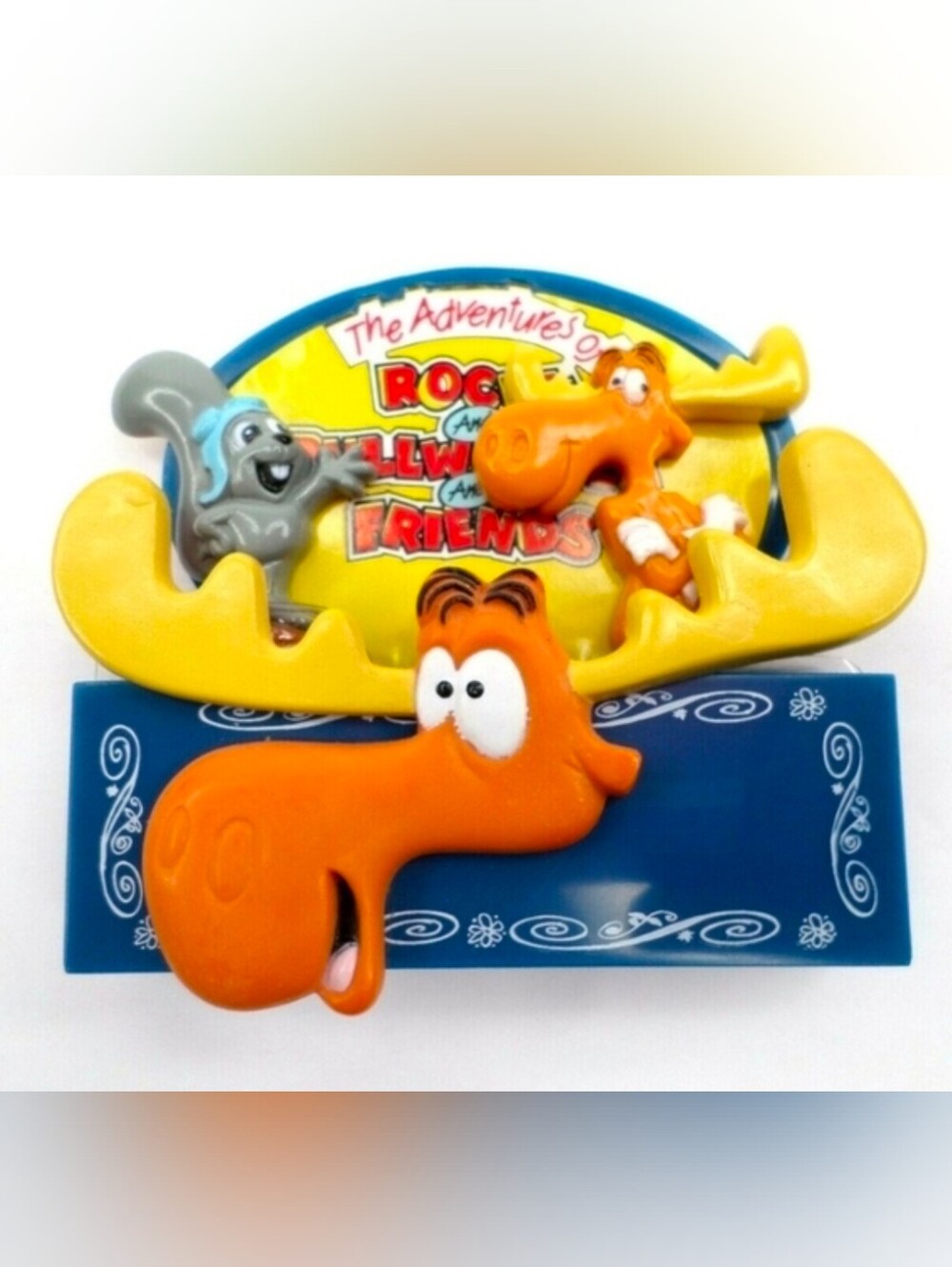 Rocky and BULLWINKLE REFRIDGERATOR MAGNETS SET LAST ONE CARTOON CHARACTER